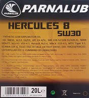 PARNALUB Hercules 8 Low SAPs 5W30 205L